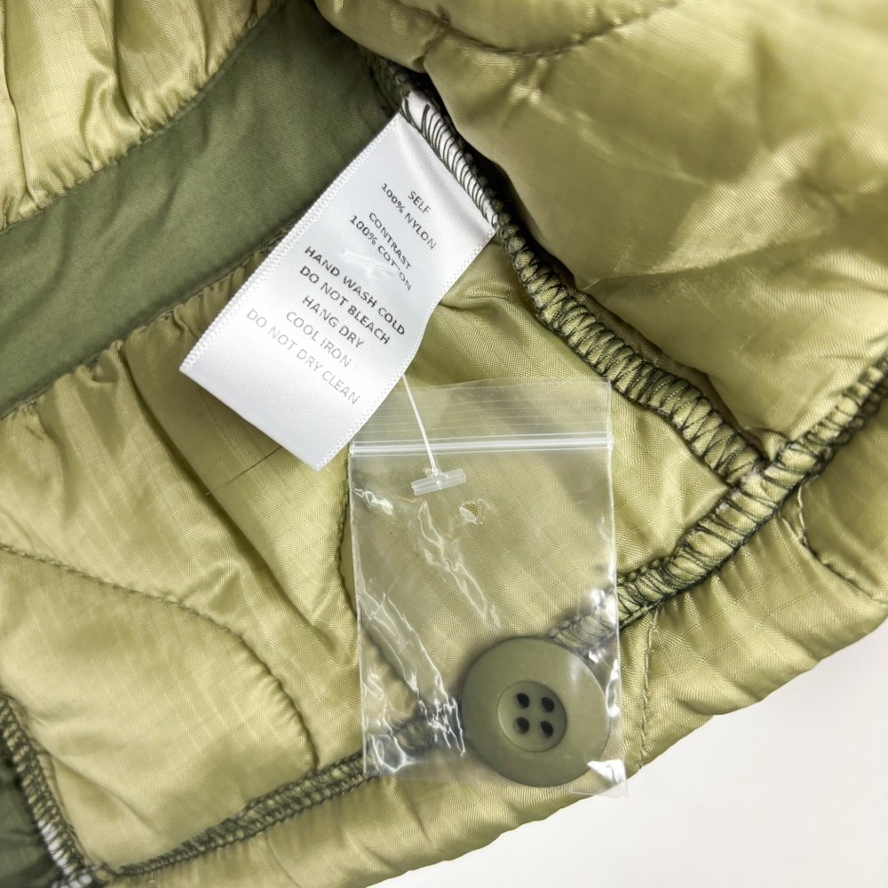 NWT All Row Isabella Green Quilted Tie Jacket Sz M - Picture 10 of 12